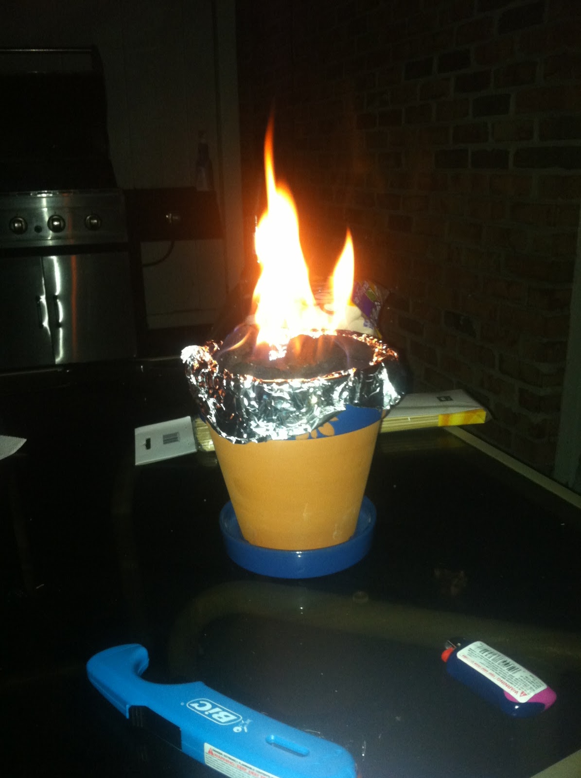 The Button Biter Tabletop Fire Pot 