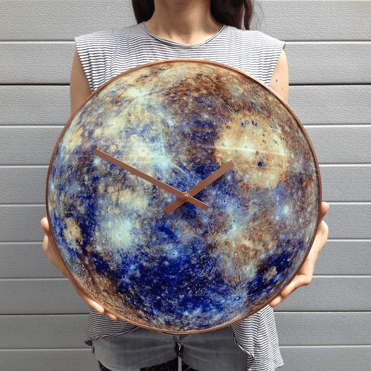 Artist Creates Wall Clocks That Glow In The Dark And Depict The Incredible Beauty Of The Solar System