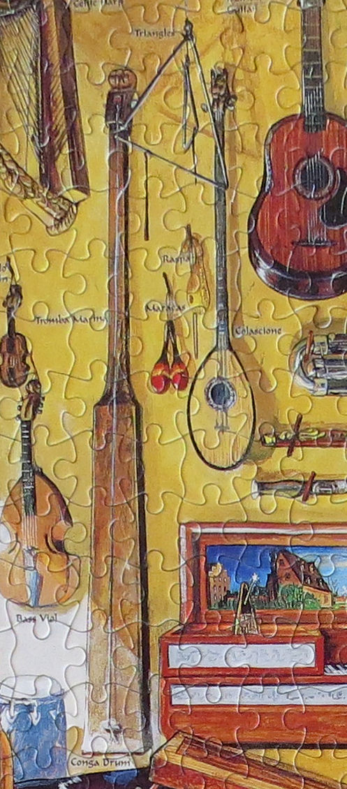 jigsaw puzzle with musical instruments