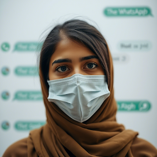 Solar Tide Chic WhatsApp DP 2025 with solar facemask