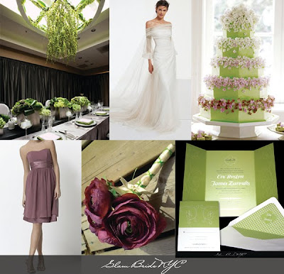 with plum colors to bring more elegance and style to this earthy wedding