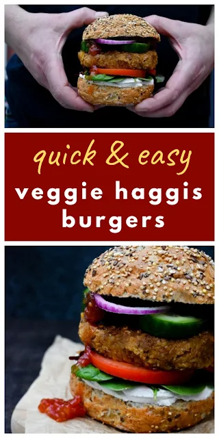 Instant Vegan Haggis, Neeps & Tatties Burgers