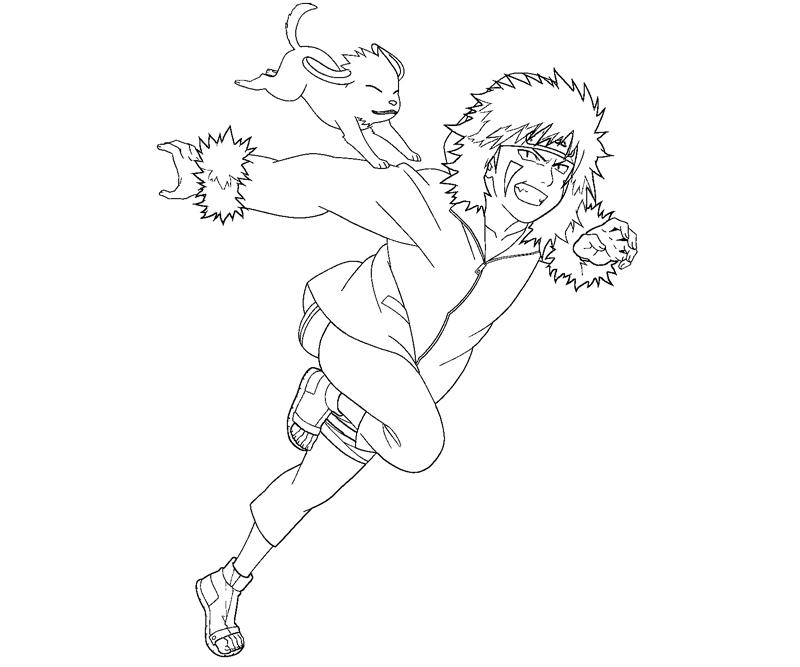 Printable Kiba Inuzuka 1 Coloring Page