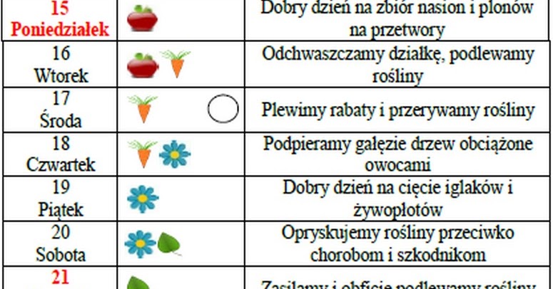 Kalendarz Biodynamiczny Sierpien kalendarz biodynamiczny sierpień
