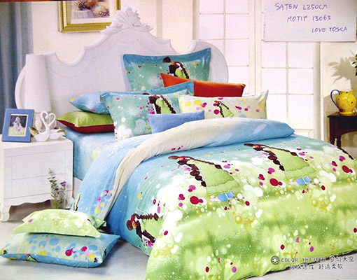 Sprei Jepang Motif Love Tosca