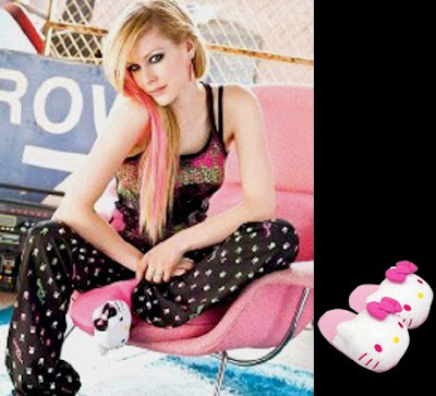 Avril Lavigne in Hello Kitty slippers Mandy Moore and Carmen Electra carry