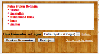 modifikasi formulir komentar blogger