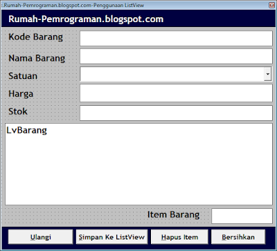 Cara Menggunakan ListView di VB6