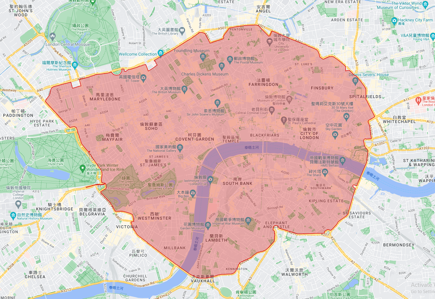倫敦駕車入城費 Congestion Charge ULEZ Ultra Low Emission Zone Charge LEZ Low Emission Zone Charge