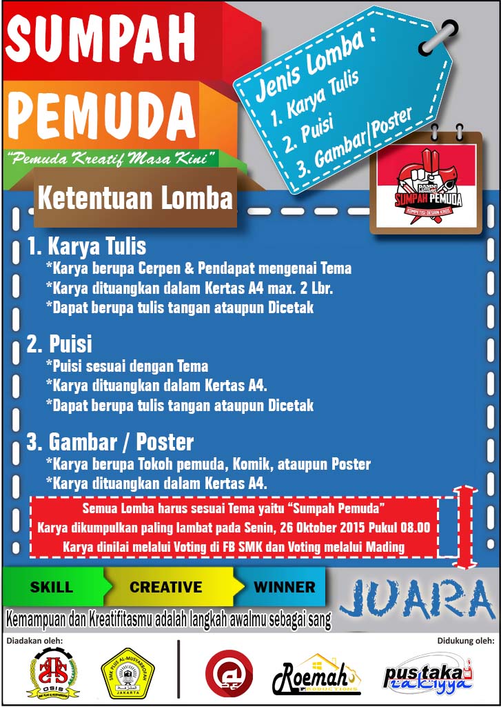 Info Lomba Peringatan Hari Sumpah Pemuda  OSIS SMK + Al 