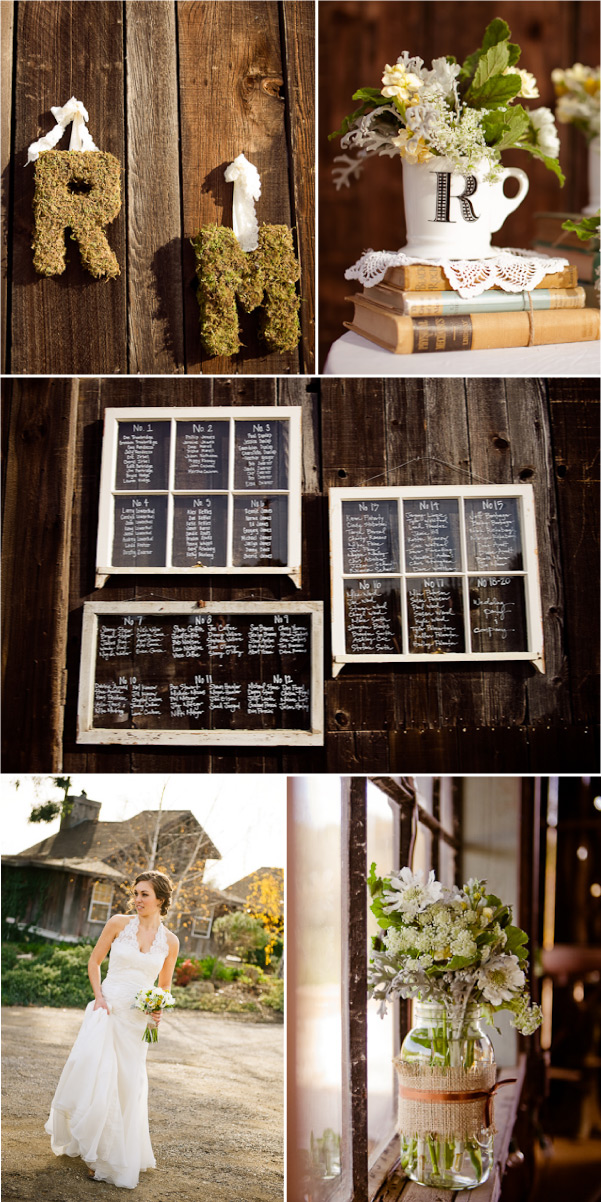 panes for a seating chart It's the perfect touch for this barn wedding