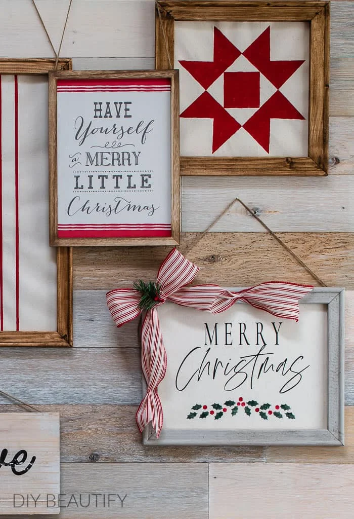 farmhouse Christmas gallery wall