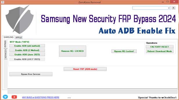 Samsung New Security FRP Bypass Tool