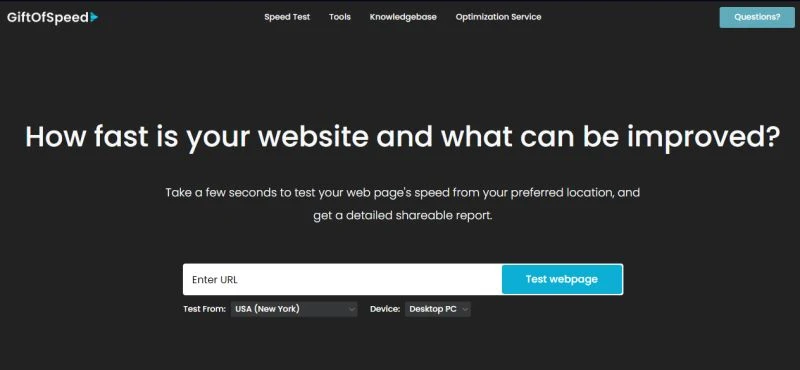 GiftOfSpeed - Tool Gratis Untuk Mengukur Kecepatan Blog