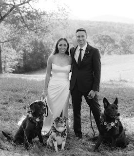 Taylor Gahagen with his wife Jessica Pegula & their dogs
