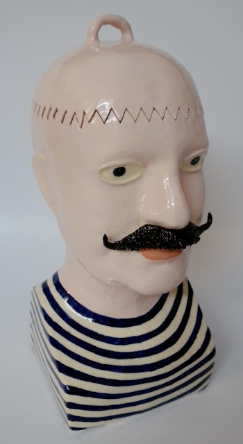 'Wilf', ceramic head by Karen Thompson 2013