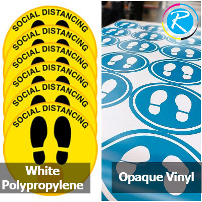White Polypropylene & Opaque Vinyl Decals