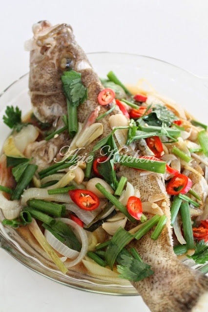 Ikan Kerapu Stim Ala Thai - Azie Kitchen