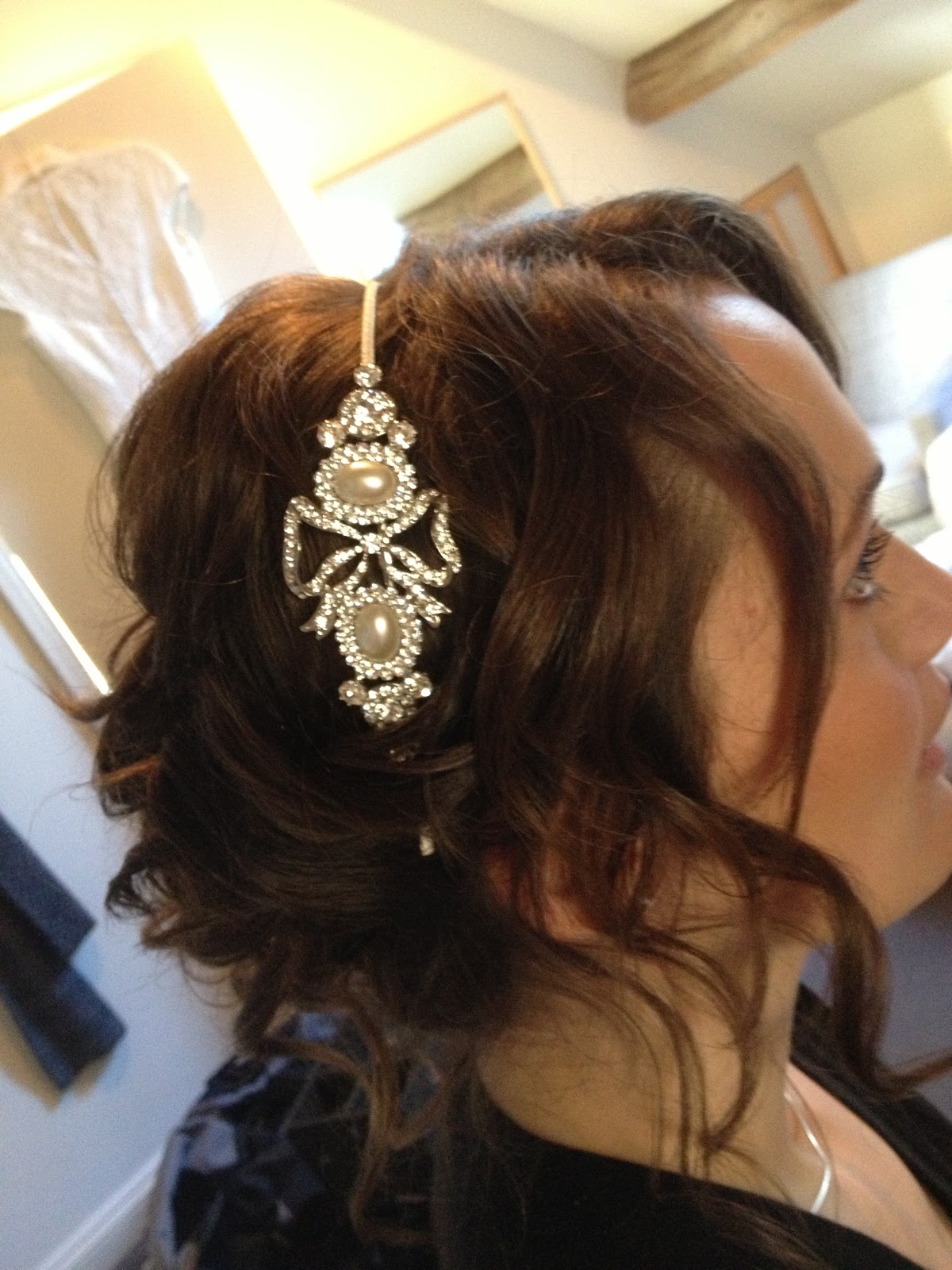 wedding hairstyles half up with tiara Softly curled and then securely pinned into a loose up do, relaxed 