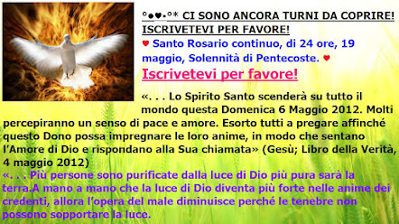 ▅ *Video *°•♥•°* UN INVITO SPECIALE PER TE! Lo Spirito Santo scenderà su tutto il mondo questa domen