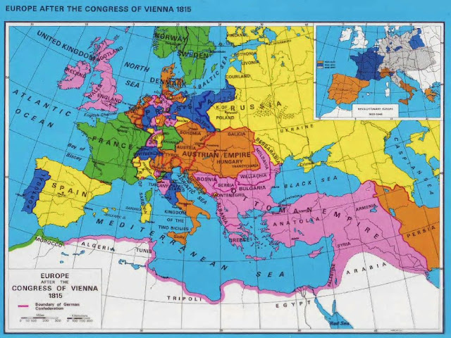 Map Europe 1815 