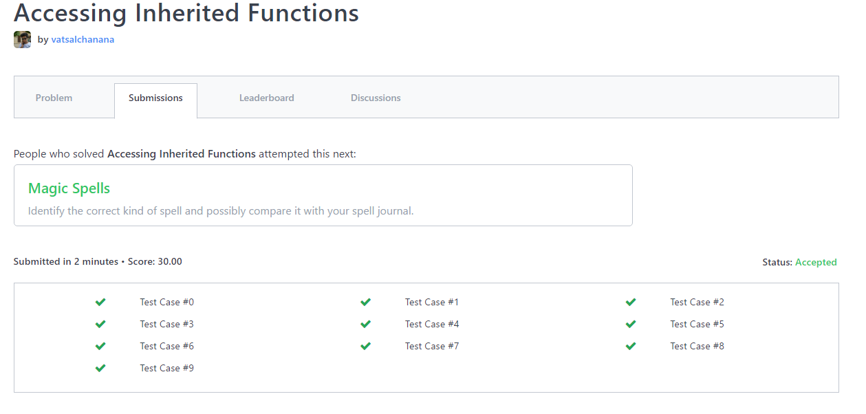 The Output of Accessing Inherited Functions Hackerrank Solution