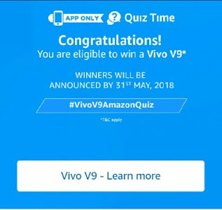 Amazon Vivo Quiz – Answer & win Vivo V9 Smartphone2