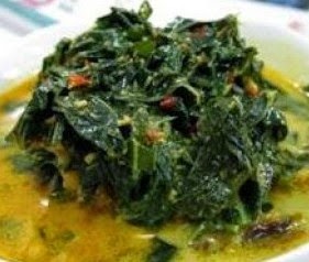 resep sayur daun ubi pedes