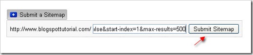 submit sitemap