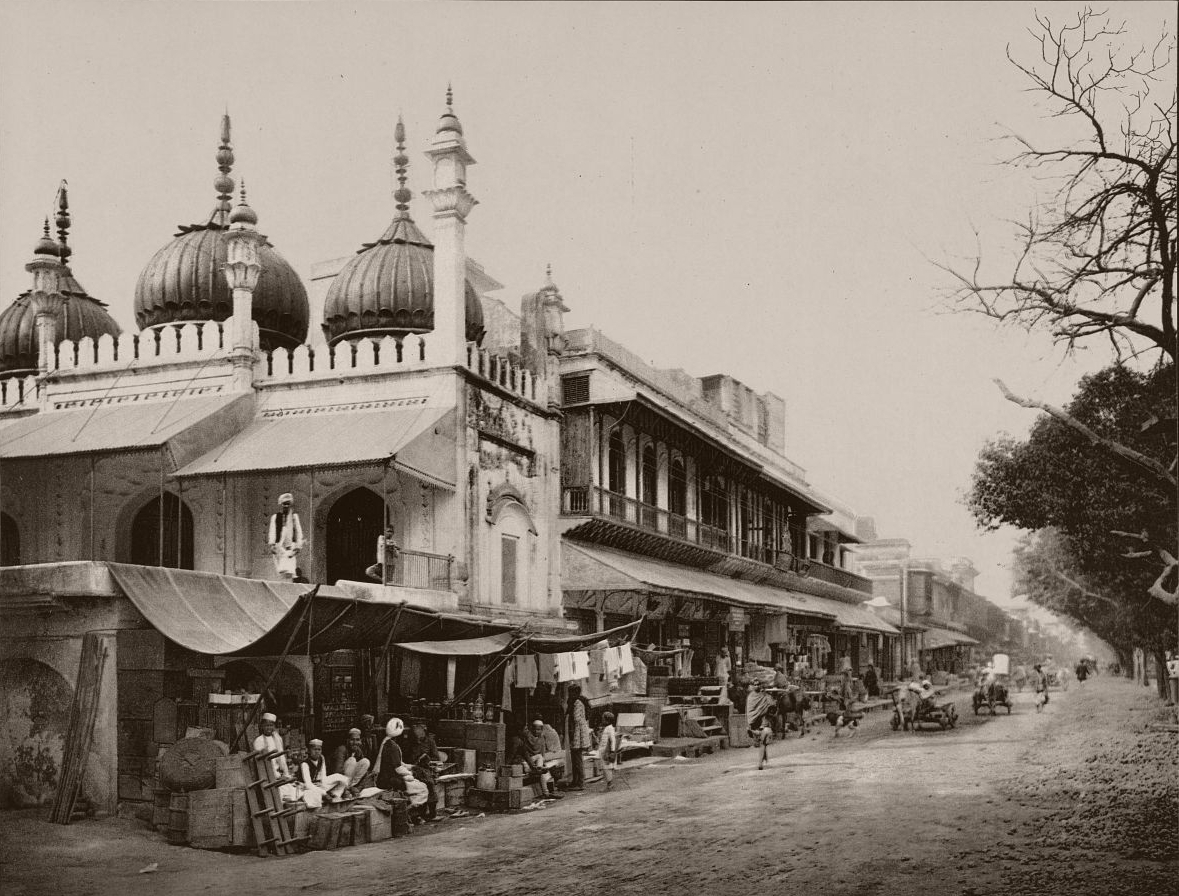 Sunehri Masjid (Mosque), Chandni Chowk, Delhi, India | Rare & Old Vintage Photos (1890)
