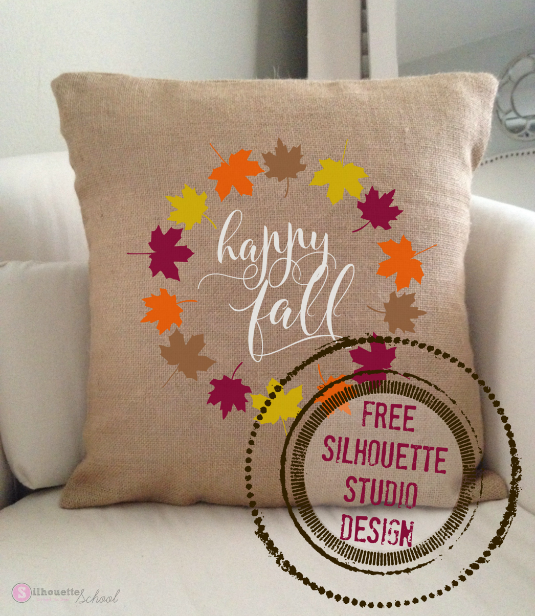 Download Free Fall Leaf Wreath Silhouette Studio Design ...