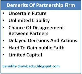 disadvantages partnership firm