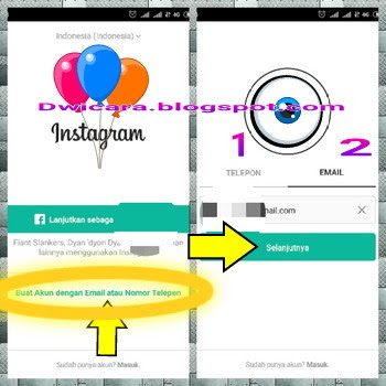 buat akun instagram baru lewat hp