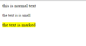 small tag,mark tag,html,html5
