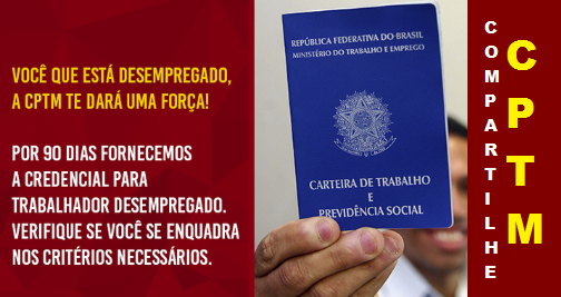 Credencial para pessoas que perderam seus empregos bilhete especial