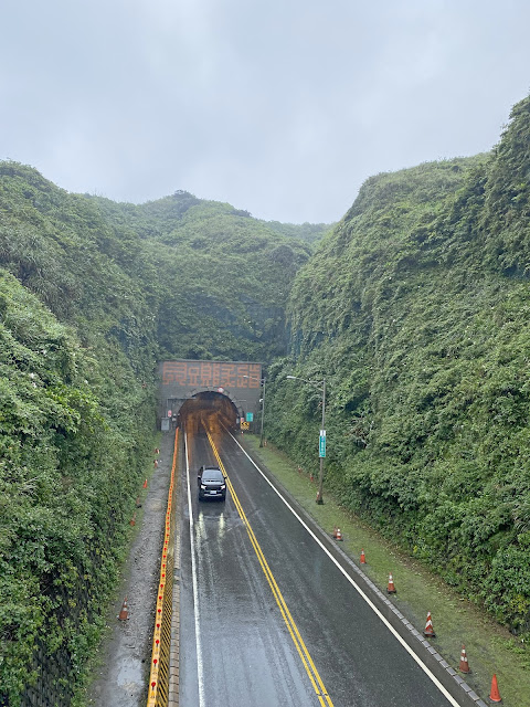 鼻頭角步道--人行天橋上