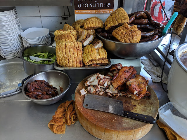Crackling roast pork in Bangkok, Thailand