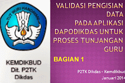 Validasi Pengisian Data Pada Aplikasi Dapodikdas Untuk Proses Santunan Guru – Bahan Dari P2tk Dikdas Kemdikbud 2014 (Bagian 1)
