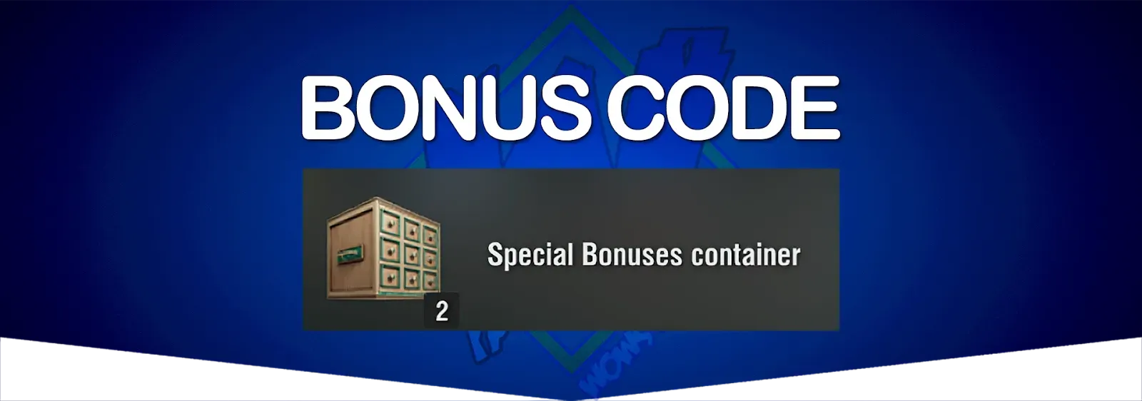 image of bonus code header