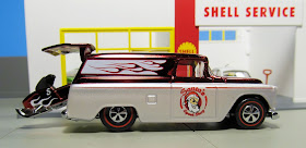 hot wheels  55 chevy panel  christmas