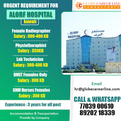 Urgently Required Nurses and Technicians for ALROF Hospital Kuwait