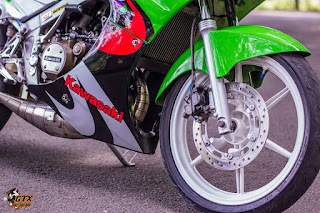 Gambar Modifikasi Kawasaki Ninja KRR SSR E6 Warna Hijau