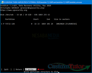 How to fix the Flashdisk Request Continuous Formatting using TestDisk