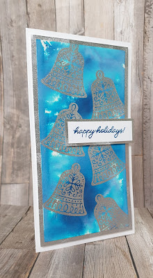 Frosted gingerbread stampin up watercolour background Christmas holiday carf