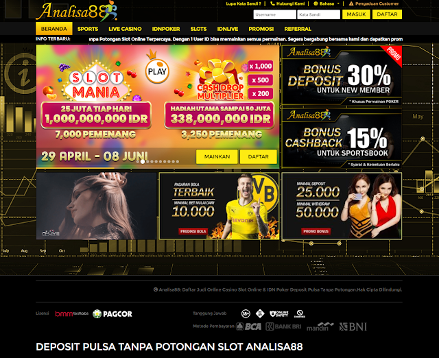 Cara Deposit Pulsa Tanpa Potongan Di Situs IDN Resmi Analisa88