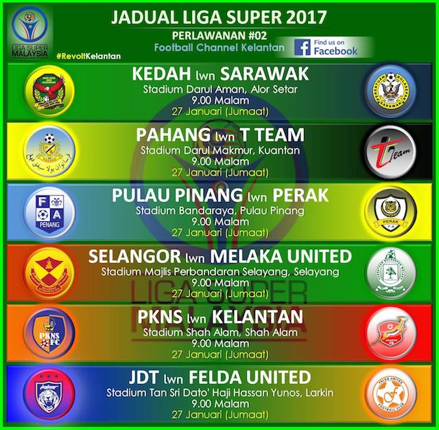 Download Jadual Tarikh Dan Tempat Liga Super 2017