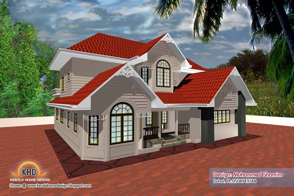 5 Beautiful Home  elevation designs  in 3D Kerala home  