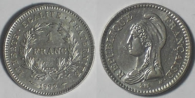 france 1 franc 1992 liberty