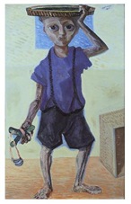 "Menino com estilingue" de Cândido Portinari (Óleo sobre lienzo, 1947) 