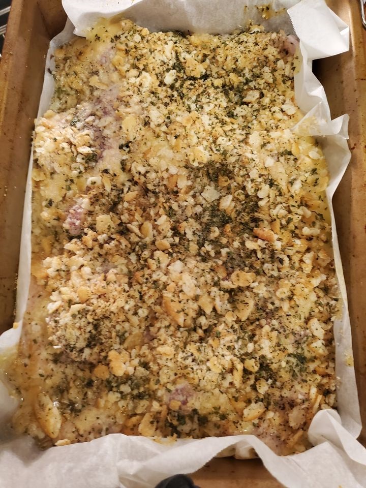 this is a casserole of stuffing with loose Italian sausage